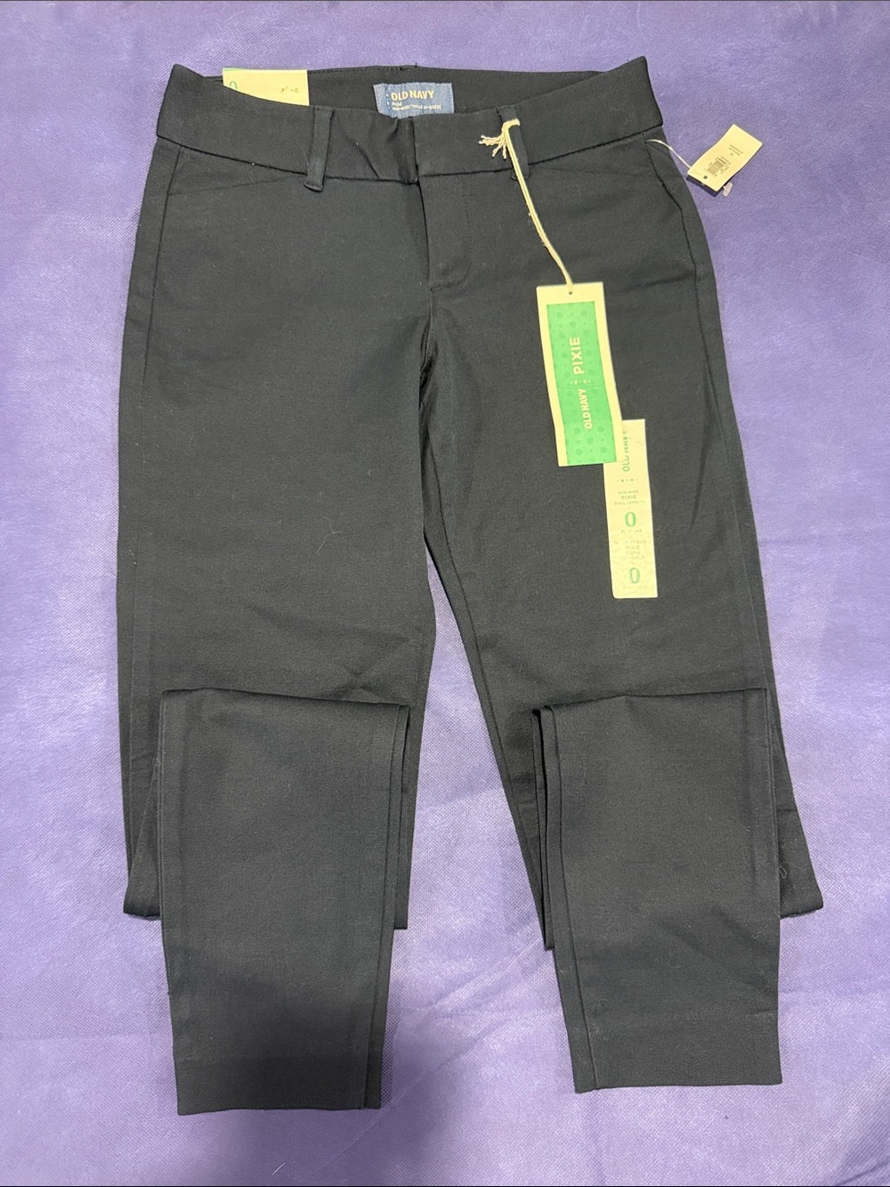 Old Navy Black Pixie Mid-Rise Full Length Ankle Trousers